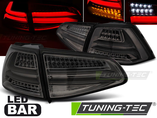 Tuning-Tec Voll LED Lightbar Rückleuchten für VW Golf 7 (VII) 13-17 chrom/rauch