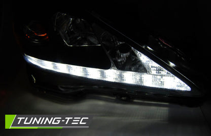 Tuning-Tec LED Tagfahrlicht Scheinwerfer für Lexus IS 06-13 chrom