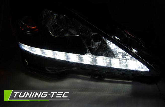 Tuning-Tec LED Tagfahrlicht Scheinwerfer für Lexus IS 06-13 schwarz