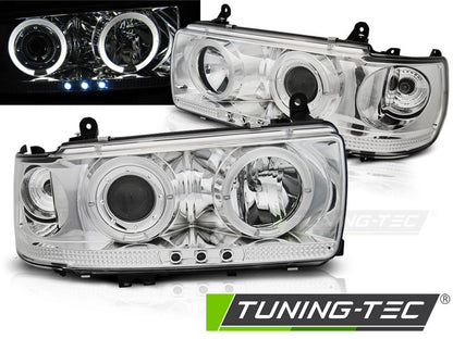 Tuning-Tec Angel Eyes Scheinwerfer für Toyota Land Cruiser FJ80 90-97 chrom