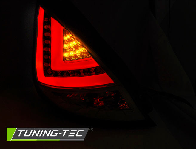 Tuning-Tec LED Lightbar Rückleuchten für Ford Fiesta MK7 08-12 rot/klar mit LED Blinker