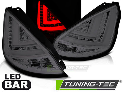 Tuning-Tec LED Lightbar Rückleuchten für Ford Fiesta MK7 08-12 rauch mit LED Blinker