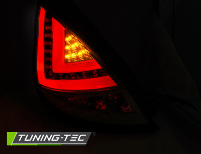 Tuning-Tec LED Lightbar Rückleuchten für Ford Fiesta MK7 12-16 rot/klar mit LED Blinker