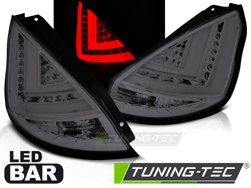 Tuning-Tec LED Lightbar Rückleuchten für Ford Fiesta MK7 12-16 rauch mit LED Blinker