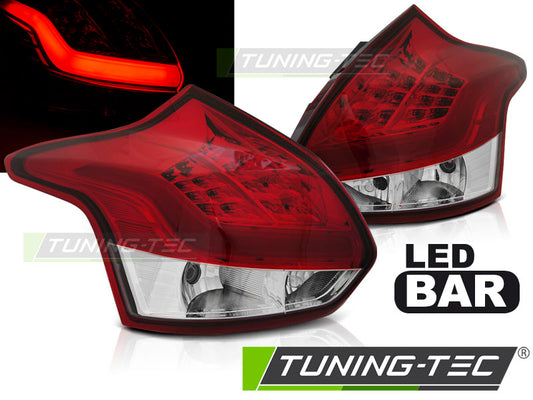 Tuning-Tec LED Lightbar Rückleuchten für Ford Focus MK3 11-14 rot/klar