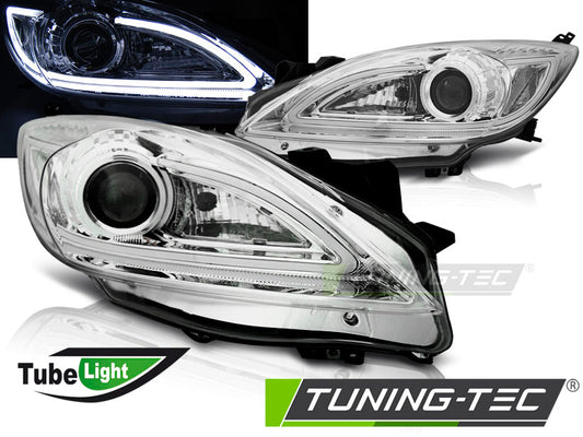 Tuning-Tec LED Tagfahrlicht Scheinwerfer für Mazda 3 09-13 chrom