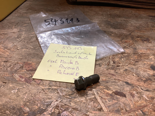 Opel Manta B, Ascona B, Rekord E Sechskantschraube Bremsschlauch NEU