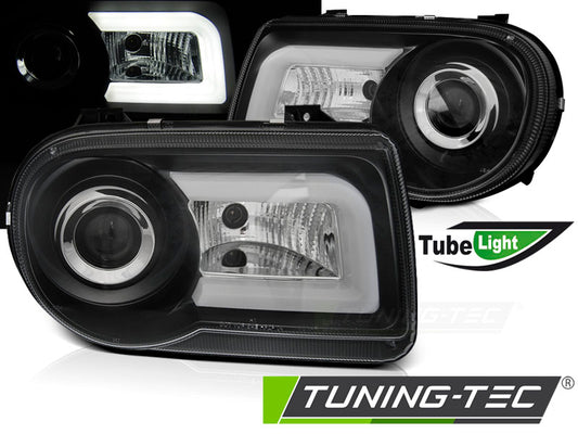 Tuning-Tec LED Tagfahrlicht Scheinwerfer für Chrysler 300C 05-10 schwarz LTI