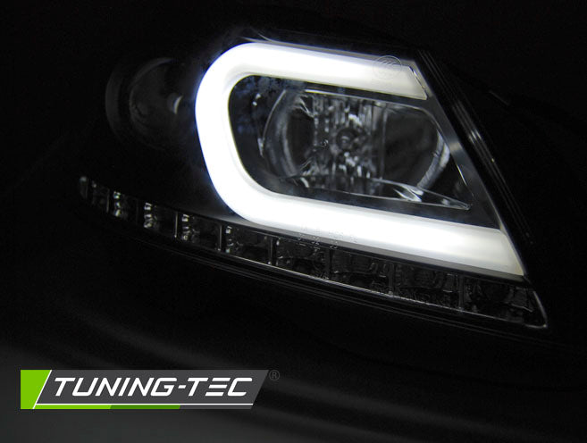 Tuning-Tec LED Tagfahrlicht Scheinwerfer für Mercedes Benz C-Klasse W204 11-14 (Mopf) schwarz