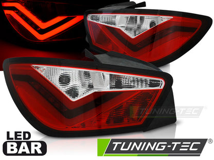 Tuning-Tec LED Lightbar Rückleuchten für Seat Ibiza 6J (3-Türer) 08-12 rot/klar