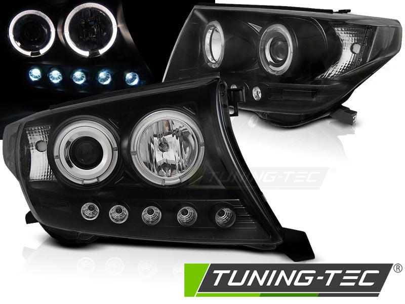 Tuning-Tec LED Angel Eyes Scheinwerfer für Toyota Land Cruiser FJ200 07-12 schwarz