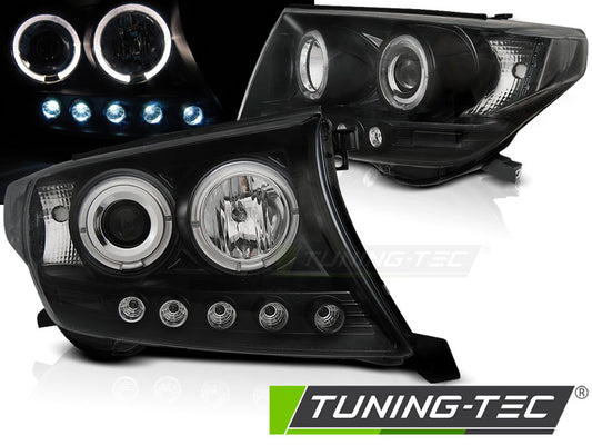 Tuning-Tec LED Angel Eyes Scheinwerfer für Toyota Land Cruiser FJ200 07-12 schwarz
