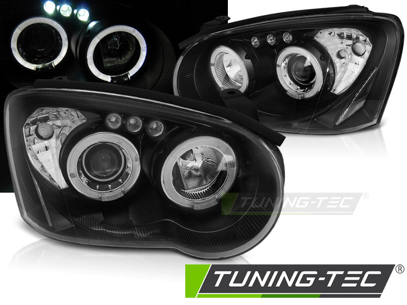Tuning-Tec LED Angel Eyes Scheinwerfer für Subaru Impreza 2 (GD) 03-05 schwarz