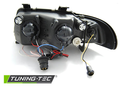 Tuning-Tec LED Angel Eyes Scheinwerfer für Audi A4 B5 94-98 schwarz CCFL