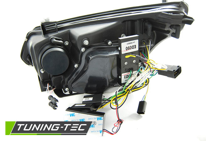 Tuning-Tec CCFL Angel Eyes Scheinwerfer für BMW 5er E60/E61 03-07 chrom mit LED Blinker