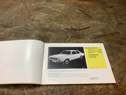 Betriebsanleitung Audi 80, Audi NSU
