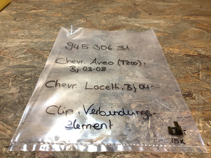 Chevrolet Aveo (T200), Bj. 03-08; Chevrolet Lacetti, Bj. 04-… Clip, Verbindungselement Original GM NEU