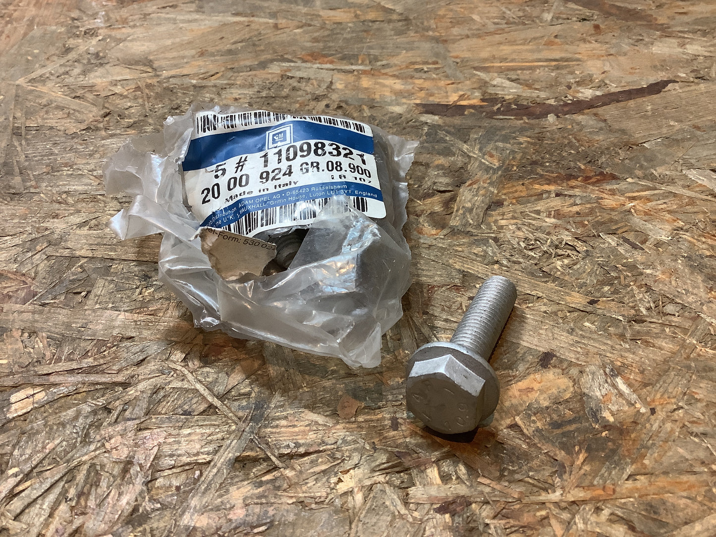 Vectra B Sechskantschraube M10x1,5x40 Halter an Motor Original GM NEU