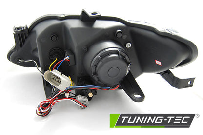 Tuning-Tec LED Tagfahrlicht Scheinwerfer für Seat Ibiza 6J 08-12 schwarz mit LED Blinker