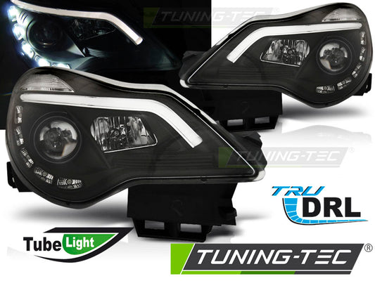 Tuning-Tec LED Tagfahrlicht Scheinwerfer für Opel Corsa D 11-14 schwarz