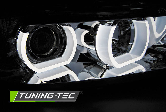 Tuning-Tec 3D LED Angel Eyes Scheinwerfer für BMW 3er E90/E91 05-08 chrom