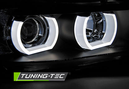 Tuning-Tec Xenon LED Angel Eyes Scheinwerfer für BMW 3er E90/E91 05-08 schwarz
