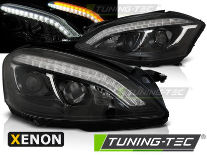 Tuning-Tec Xenon LED Tagfahrlicht Scheinwerfer für Mercedes Benz S-Klasse W221 05-09 schwarz