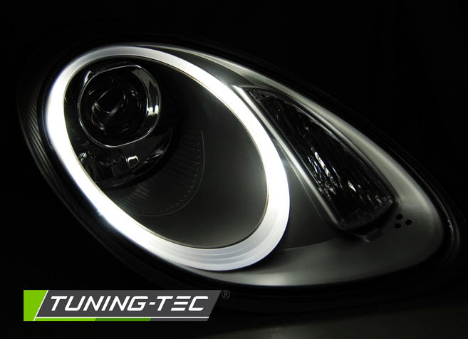 Tuning-Tec Xenon LED Tagfahrlicht Scheinwerfer für Porsche Boxster 987 / Cayman 987c 05-08 silber