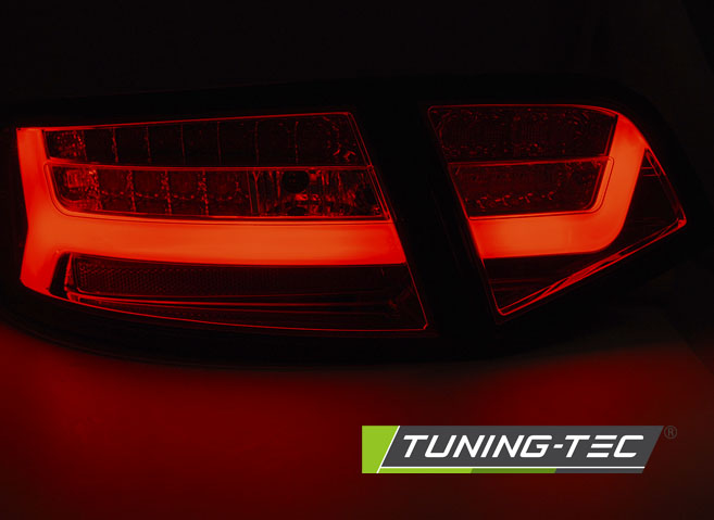 Tuning-Tec LED Lightbar Rückleuchten für Audi A6 4F (C6) Facelift 08-11 Limousine rot/klar