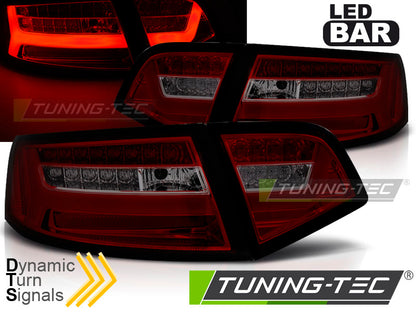 Tuning-Tec LED Lightbar Rückleuchten für Audi A6 4F (C6) Facelift 08-11 Limousine rot/rauch