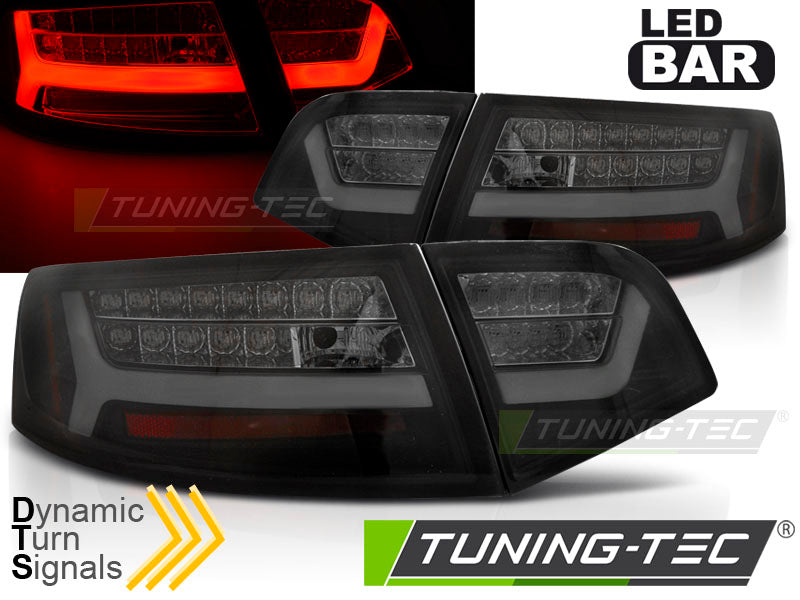 Tuning-Tec LED Lightbar Rückleuchten für Audi A6 4F (C6) Facelift 08-11 Limousine schwarz/rauch