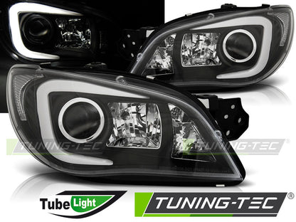 Tuning-Tec LED Tagfahrlicht Scheinwerfer für Subaru Impreza 2 Facelift (GD) 06-07 schwarz LTI