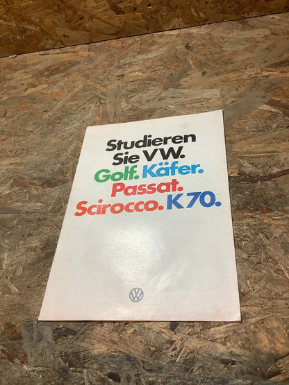 VW Zeitschrift über Golf, Käfer, Passat, Scirocco, K70 August 1974