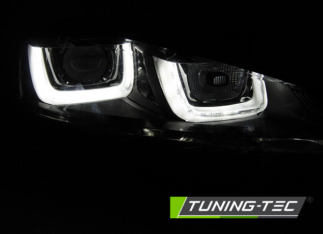 Tuning-Tec LED Tagfahrlicht Scheinwerfer für VW Golf 7 12-17 schwarz / chrom mit dynamischem LED Blinker