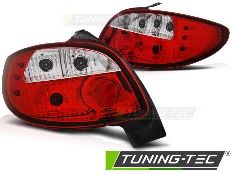 Tuning-Tec Rückleuchten für Peugeot 206 98-17 rot/klar