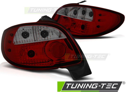 Tuning-Tec Rückleuchten für Peugeot 206 98-17 rot/rauch