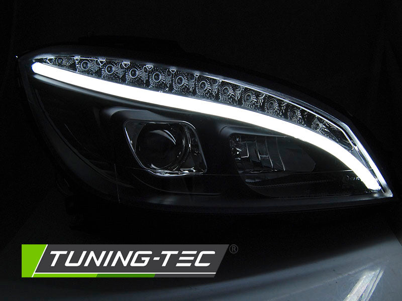 Tuning-Tec LED Tagfahrlicht Scheinwerfer für Mercedes Benz C-Klasse W204 07-10 schwarz