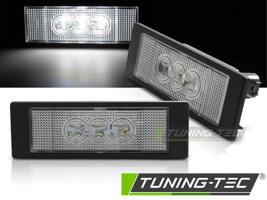 Tuning-Tec LED Kennzeichenbeleuchtung für BMW 1er F20 / F21 / E81 / E87 / 6er E63 / E64 / Z4 / MINI kaltweiß