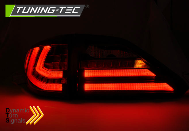 Tuning-Tec LED Lightbar Rückleuchten für Lexus RX III 350 09-12 schwarz/rauch mit dyn. Blinker
