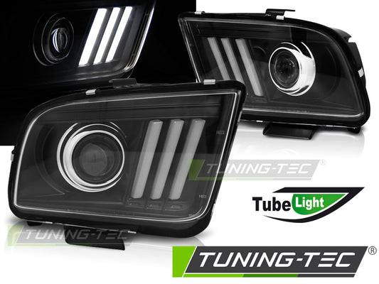 Tuning-Tec LED Tagfahrlicht Scheinwerfer für Ford Mustang IV 04-09 schwarz