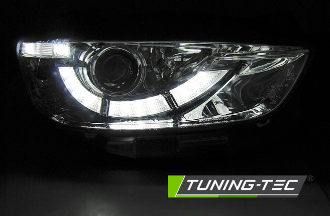 Tuning-Tec Xenon LED Tagfahrlicht Scheinwerfer für Mazda CX5 11-15 chrom