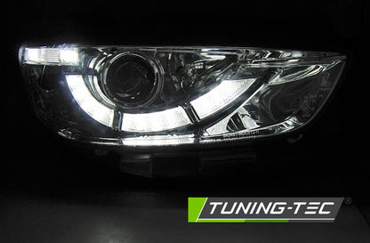 Tuning-Tec Xenon LED Tagfahrlicht Scheinwerfer für Mazda CX5 11-15 chrom