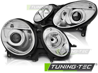 Tuning-Tec Klarglas Scheinwerfer für Mercedes Benz E-Klasse W211 06-09 chrom