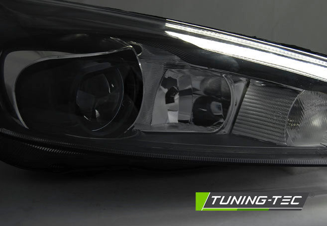 Tuning-Tec LED Tagfahrlicht Scheinwerfer für Ford Focus MK3 Facelift 14-18 schwarz