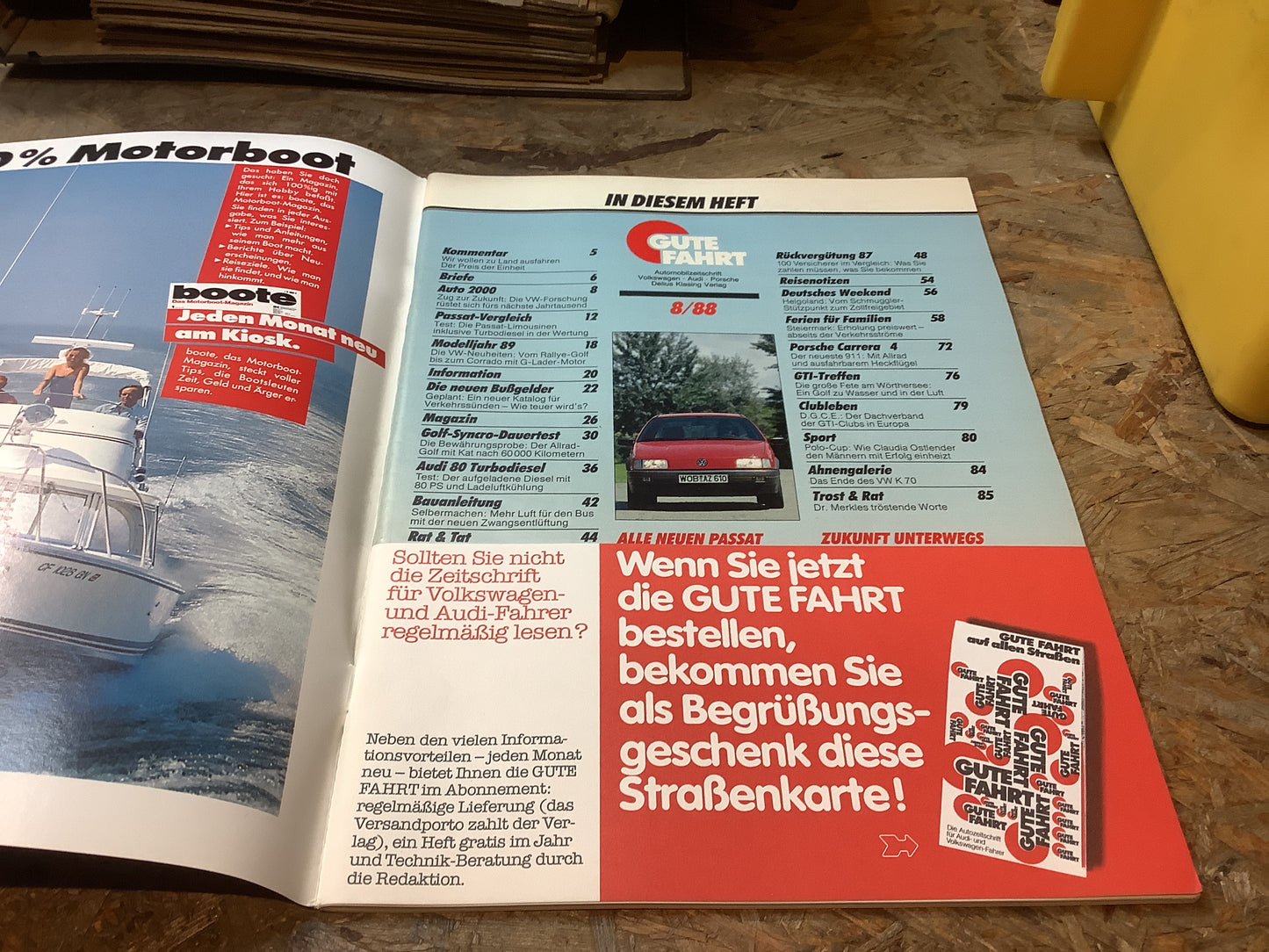 Gute Fahrt Alle Passat im Test Zeitschrift Ausgabe 8/88