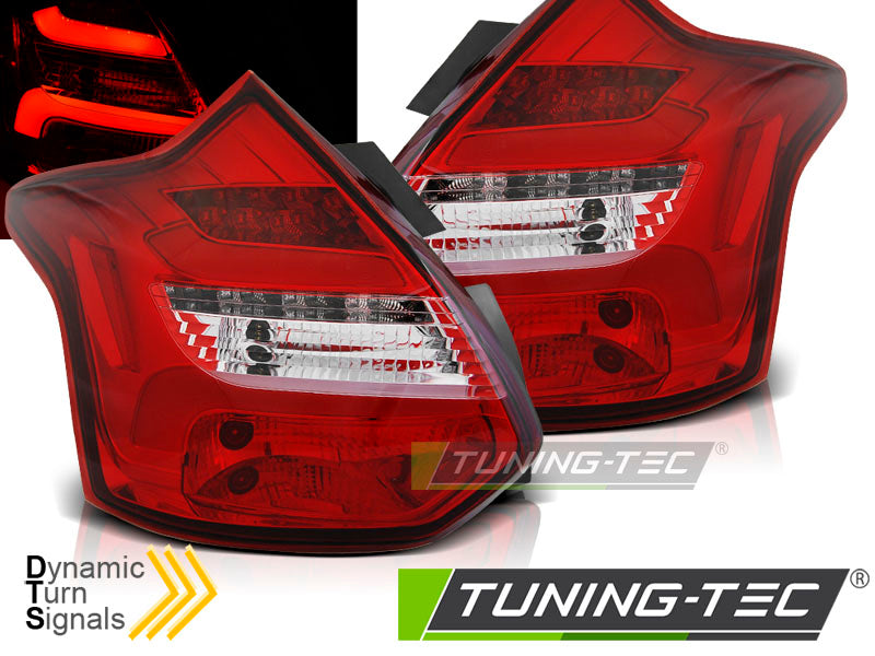 Tuning-Tec LED Lightbar Rückleuchten für Ford Focus MK3 11-14 rot/klar