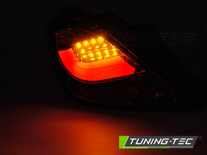 Tuning-Tec LED Lightbar Rückleuchten für Opel Corsa D (3-Türer) 06-14 rot/rauch