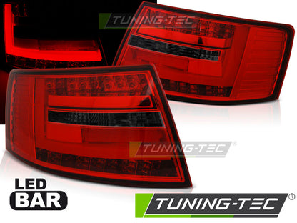 Tuning-Tec LED Lightbar Rückleuchten für Audi A6 4F (C6) 04-08 Limousine rot/rauch (6Pin)