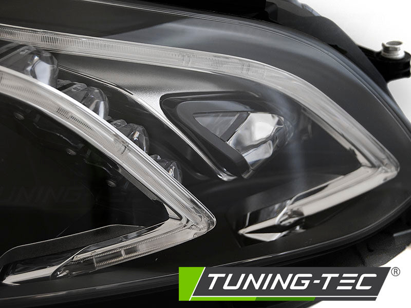 Tuning-Tec Voll LED Tagfahrlicht Scheinwerfer für Mercedes Benz E-Klasse W212 13-16 schwarz