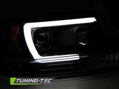 Tuning-Tec LED Tagfahrlicht Scheinwerfer für Jeep Grand Cherokee 99-05 schwarz LTI